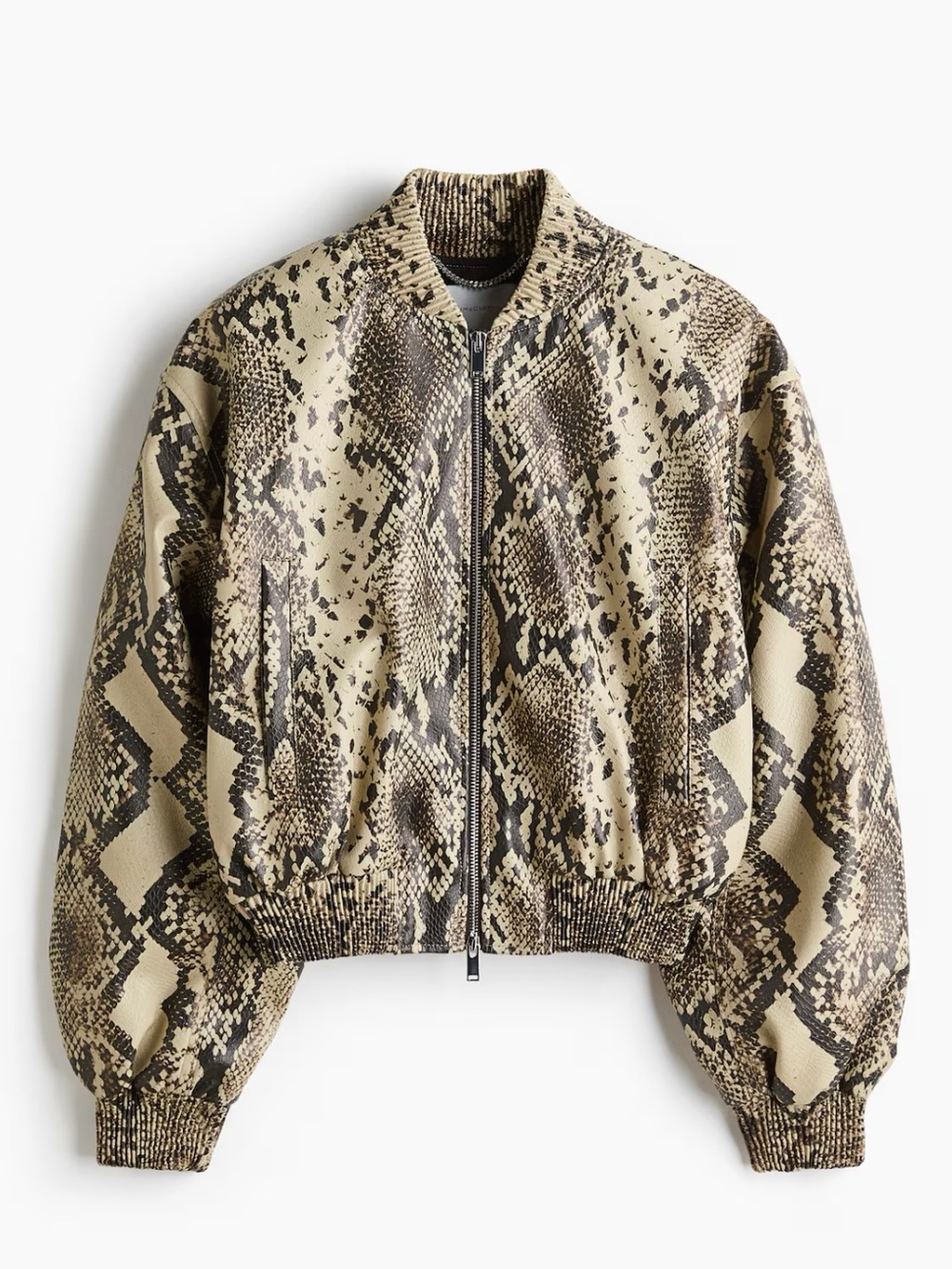STELLA MCCARTNEY H&M
NWT SNAKESKIN-PRINT BOMBER JACKET SIZE XL